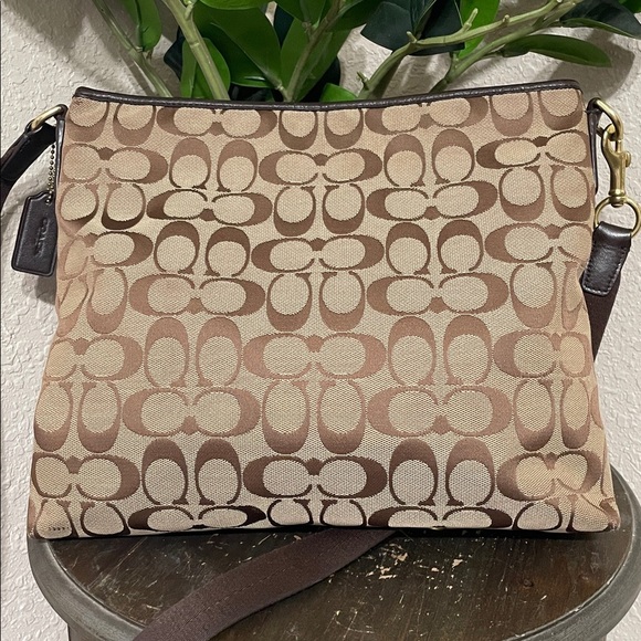 Coach Brown and Teal Crossbody Bag - Picture 6 of 12